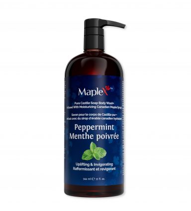 Pure Castile Soap Peppermint Body Wash – 944 mL (32 oz)