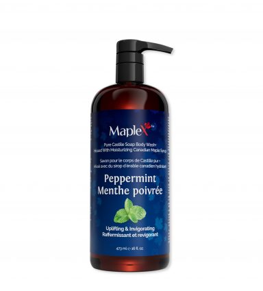 Pure Castile Soap Peppermint Body Wash – 473 mL (16 oz)